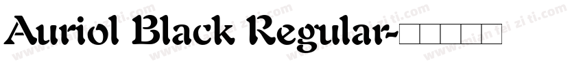 Auriol Black Regular字体转换